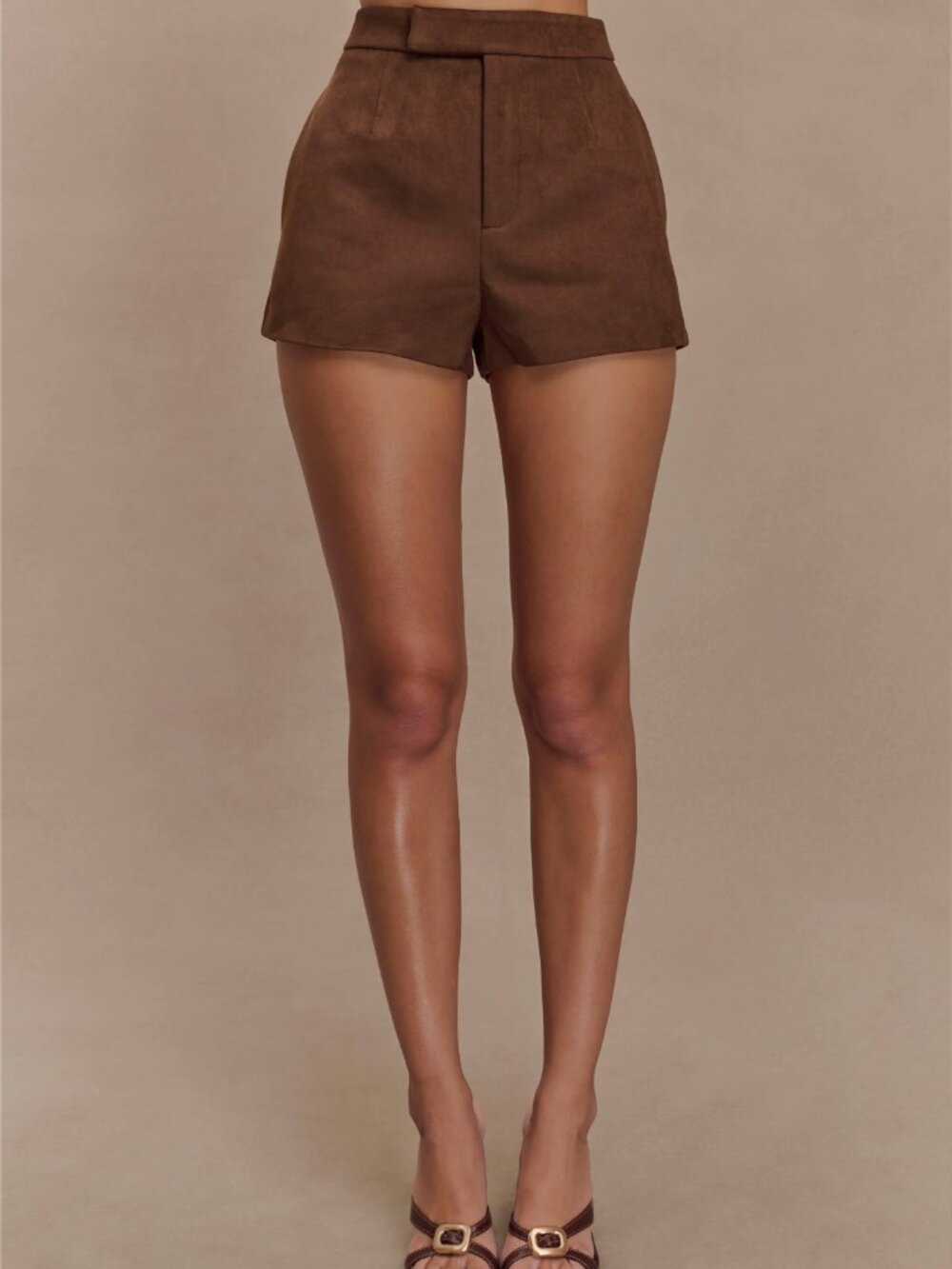 NEW WITH TAGS Meshki Faux Suede Short - Milk Chocolate (Size Small)